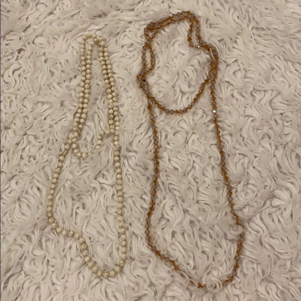 Two very cute necklaces! Could be worn wrapped.